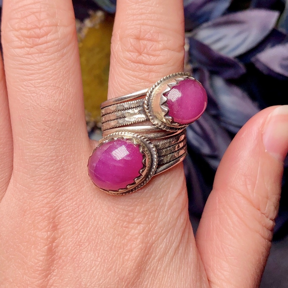 Clearancesterling Silver Ruby Ring - image 1